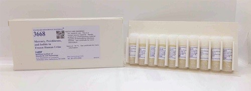 SRM 3668  冷凍人尿中的汞、高氯酸鹽和碘化物標準品