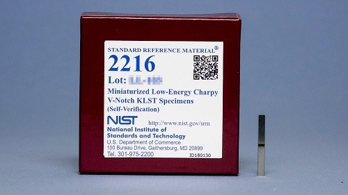 SRM 2216  小型化低能Charpy V-缺口KLST樣品(自驗證)