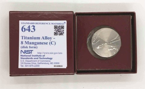 SRM 643 光譜鈦.鈦基標準鈦合金，8 Mn(C)標準品