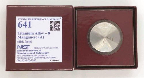 SRM 641  光譜鈦鈦基標(biāo)準(zhǔn)鈦合金，8 Mn(A)標(biāo)準(zhǔn)品
